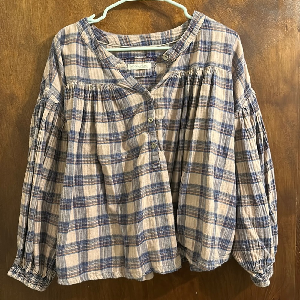 Free people button blouse